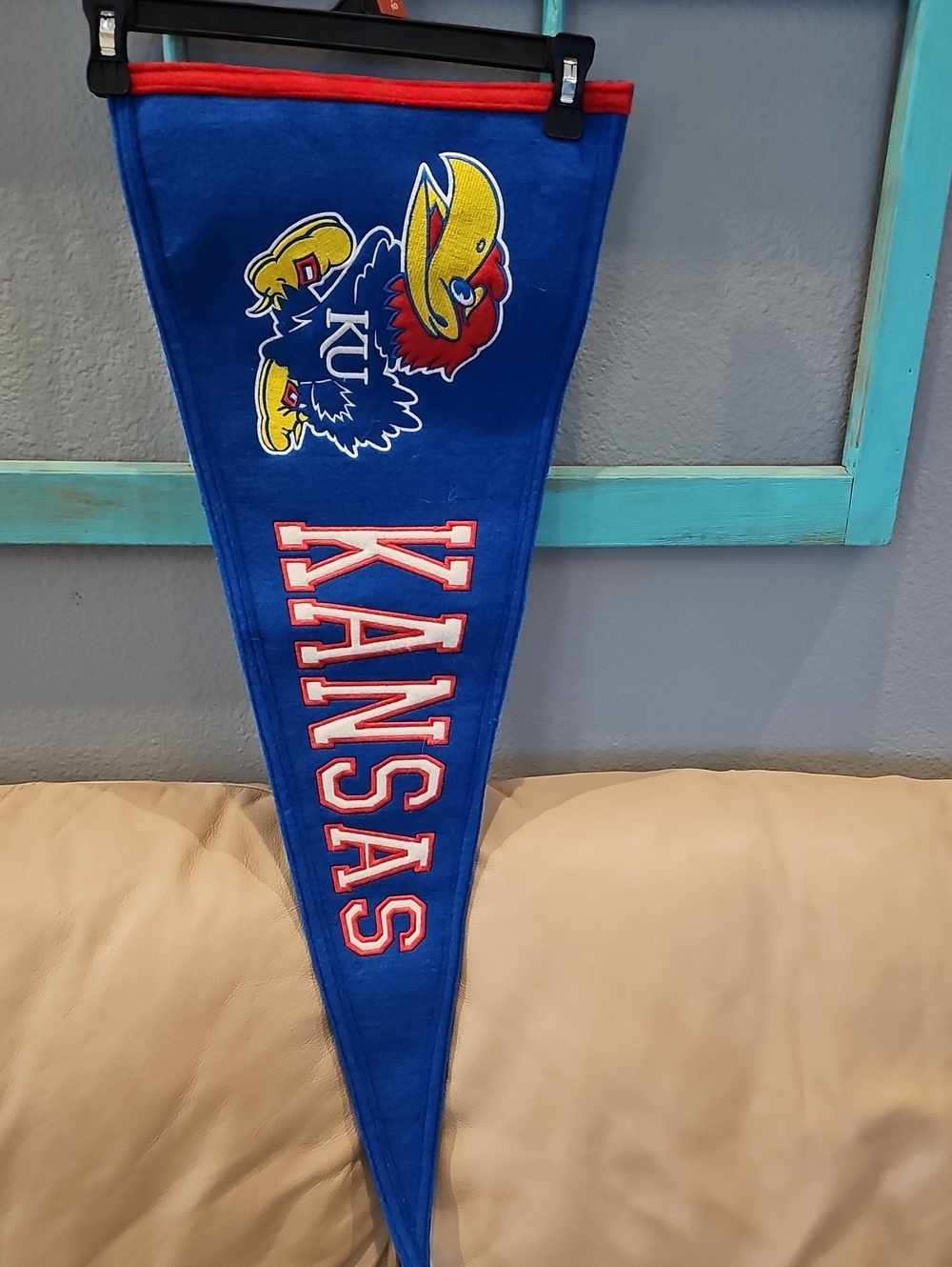 Vintage Blue Felt Pennant